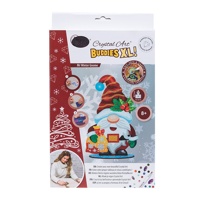 Mr Winter gnome crystal art XL buddies front packaging