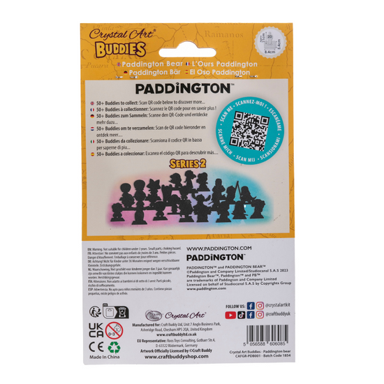 Paddington Bear crystal art buddies series 2 back packaging