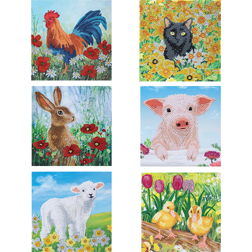 CCK-SS2022SET: Spring Summer 2022 18x18cm Crystal Art Card Set of 6