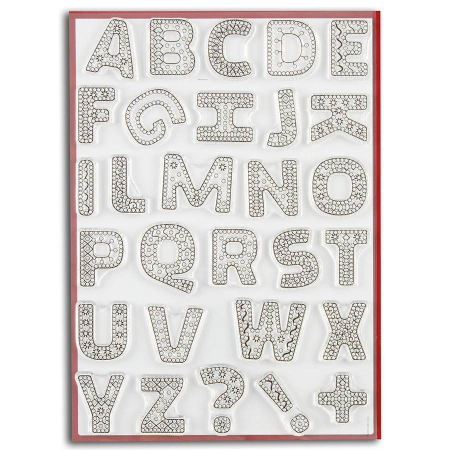 Load image into Gallery viewer, &amp;quot;Sparkalicious Cookie&amp;quot; Crystal Art Alphabet A4 Stamp Set
