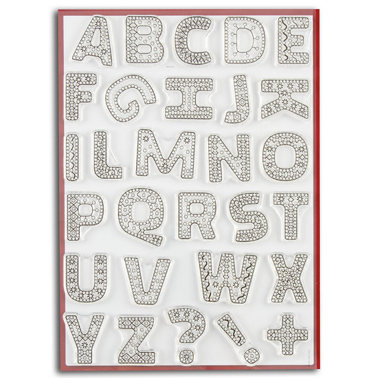 Load image into Gallery viewer, &amp;quot;Sparkalicious Cookie&amp;quot; Crystal Art Alphabet A4 Stamp Set
