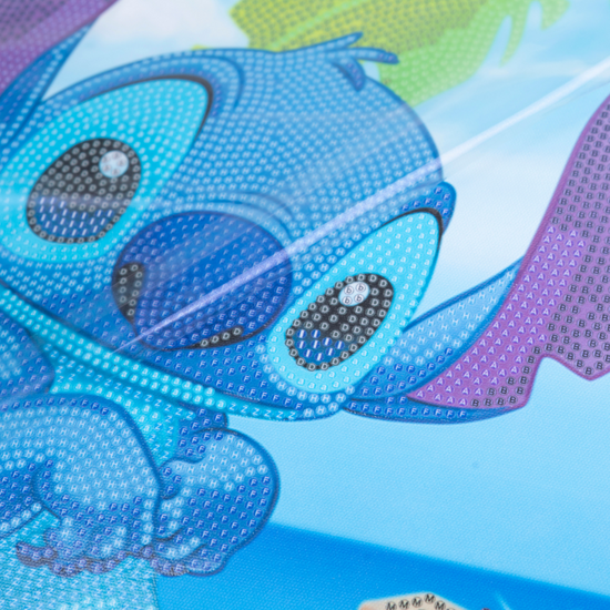 "Stitch" Crystal Art Scroll Kit 35x45cm Close Up Incomplete