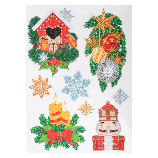 Crystal Art Wall Sticker Set Of 5 - Winter Joy